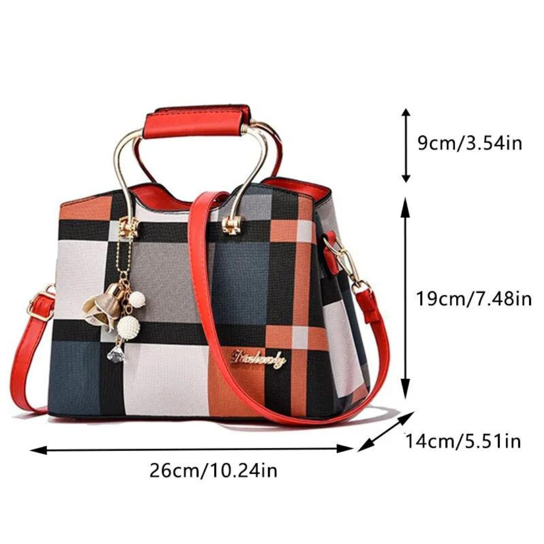 Sac à bandoulière à motif plaqué pour femme