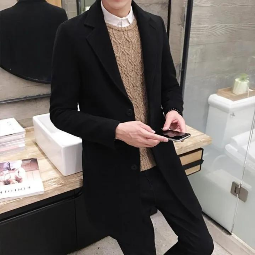 Trench-coat coupe-vent slim pour hommes