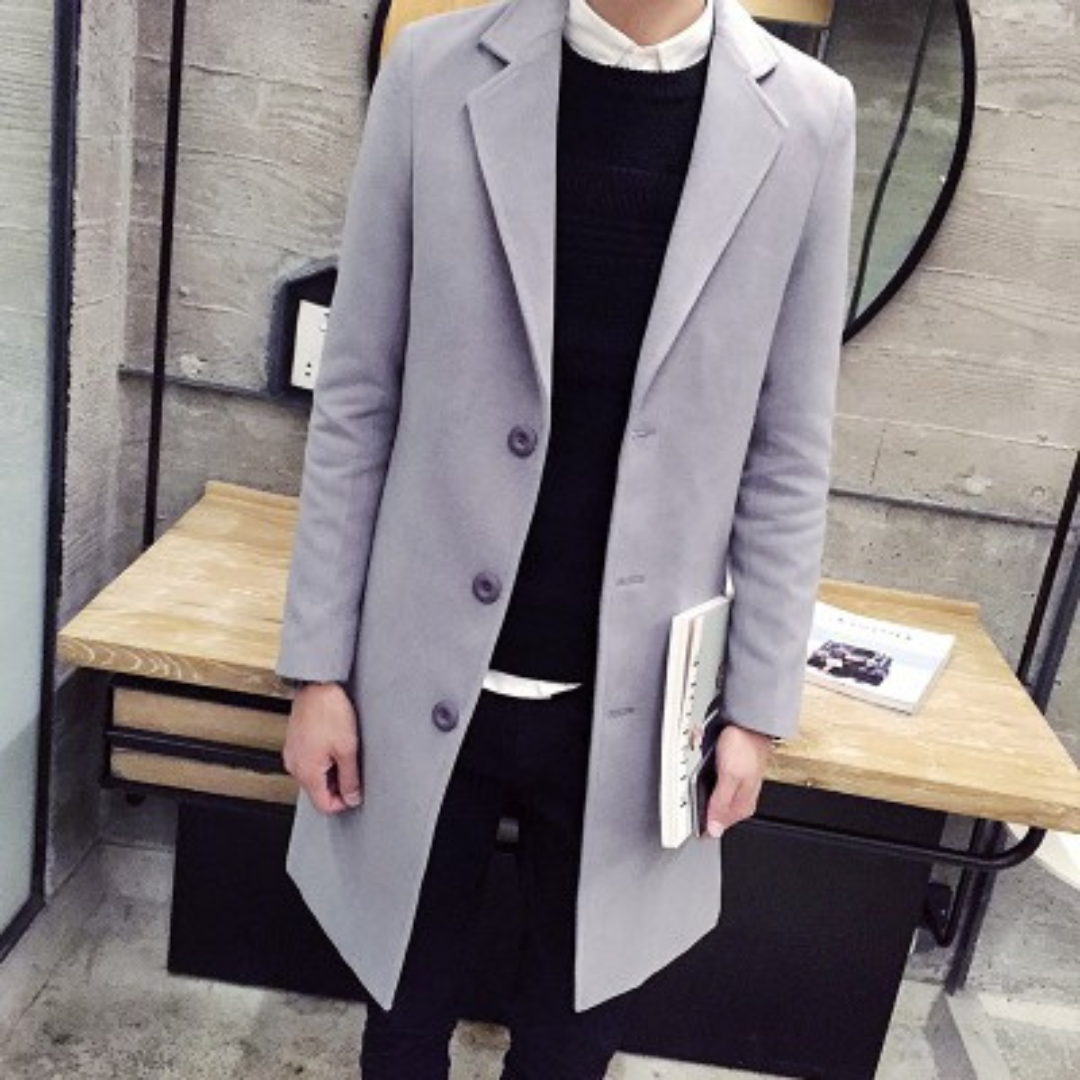 Trench-coat coupe-vent slim pour hommes