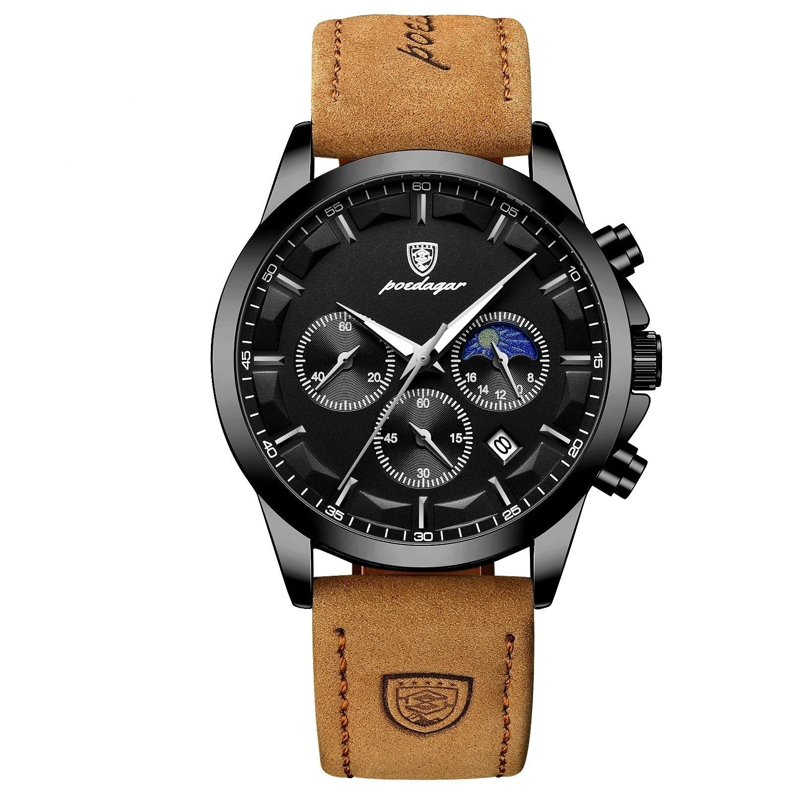 Montre chronographe étanche pour hommes