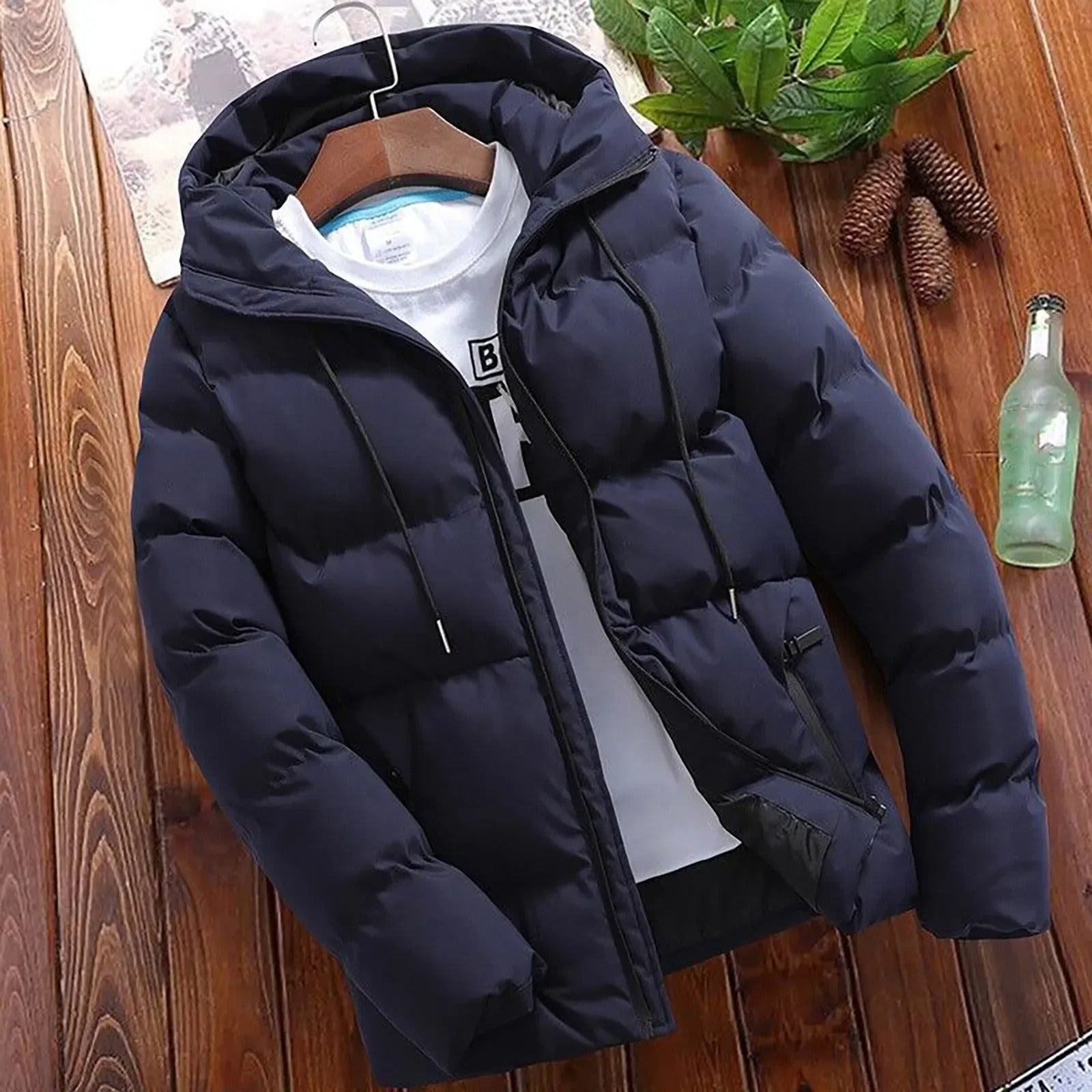 Veste chaude à capuche pour hommes