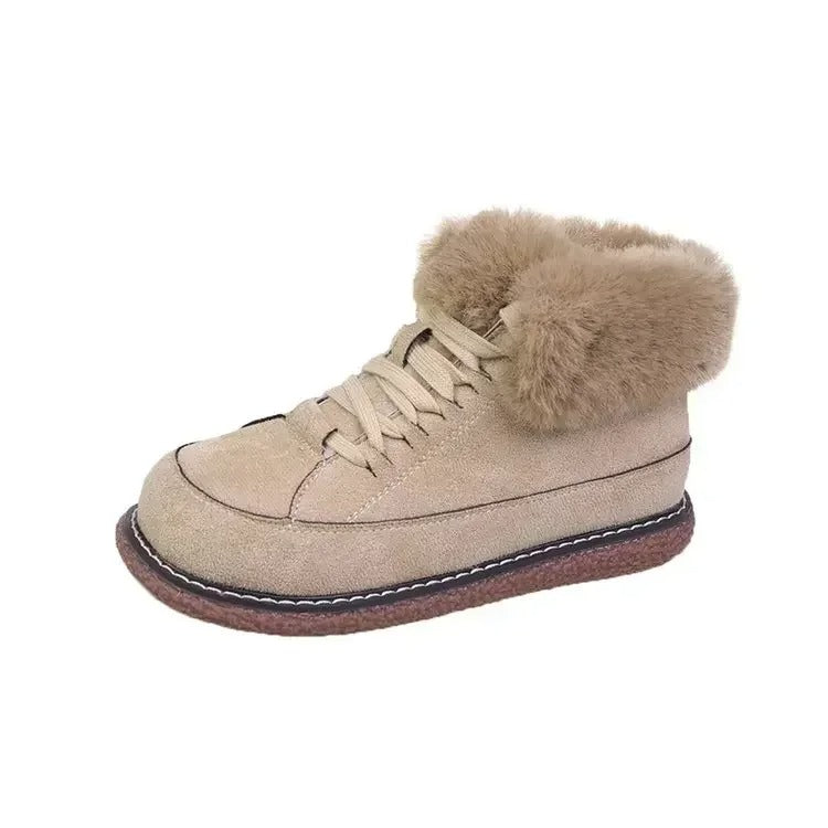 Bottines chaudes à lacets pour femmes