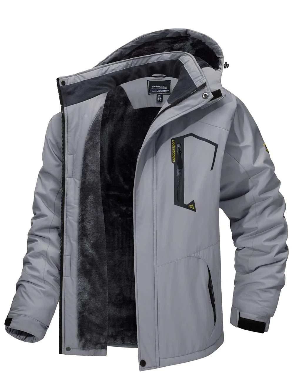 Veste de ski polaire à capuche pour hommes