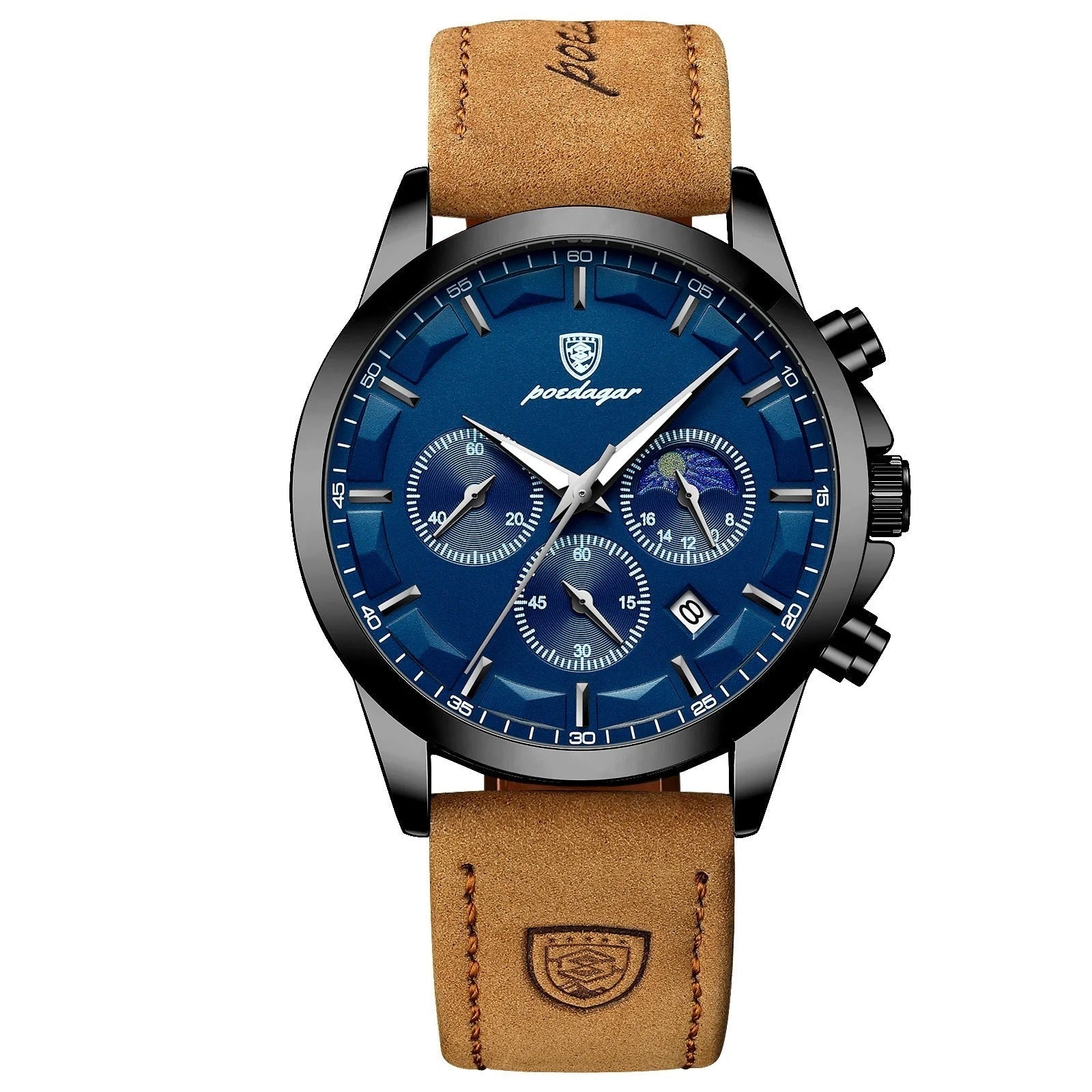Montre chronographe étanche pour hommes