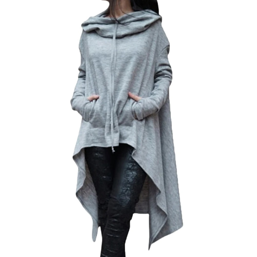 Sweat à capuche asymétrique pour femmes