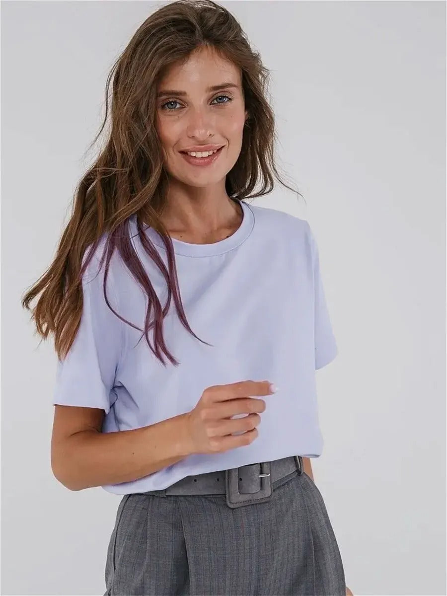 T-shirt basique en coton pour femmes