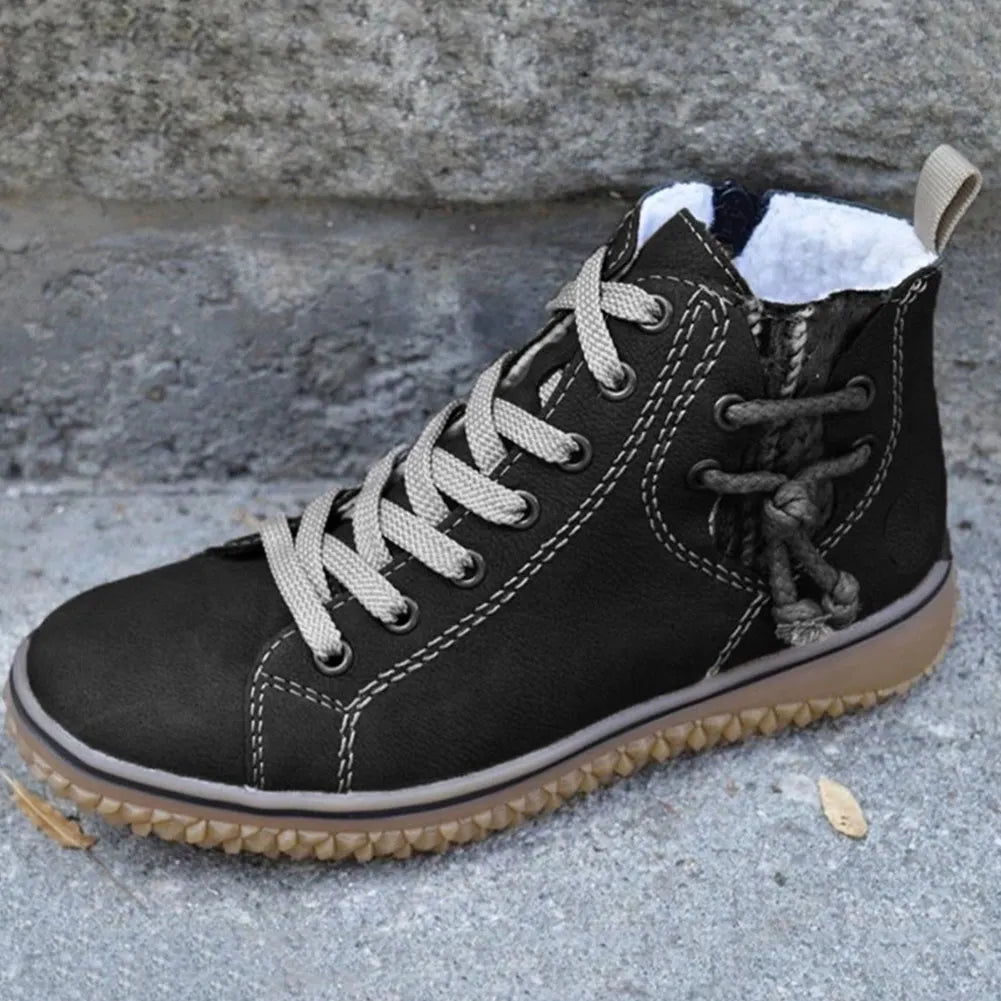 Chaussures Féminines Confortables Hiver Cuir Synthétique 3
