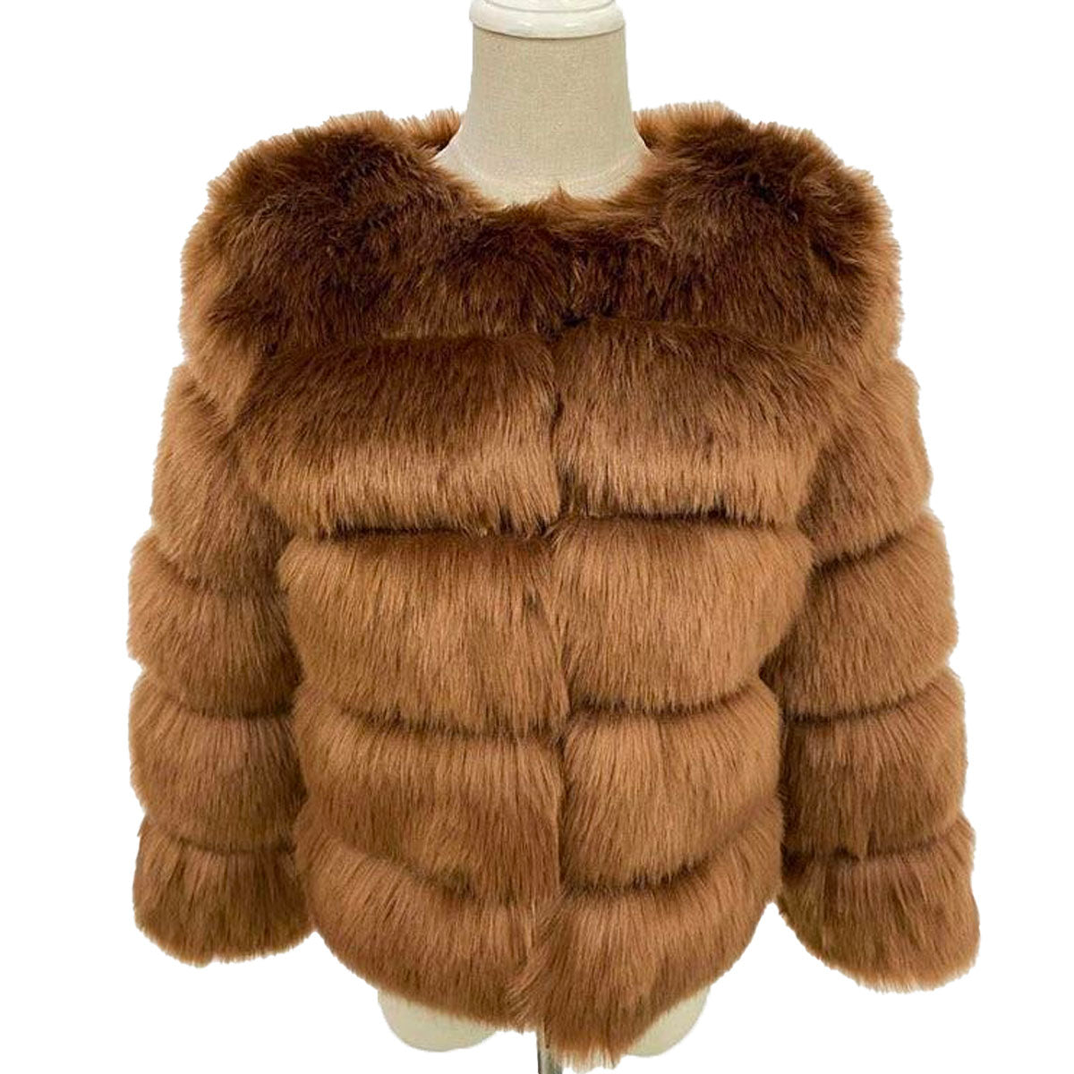 Manteau en fausse fourrure pour femmes