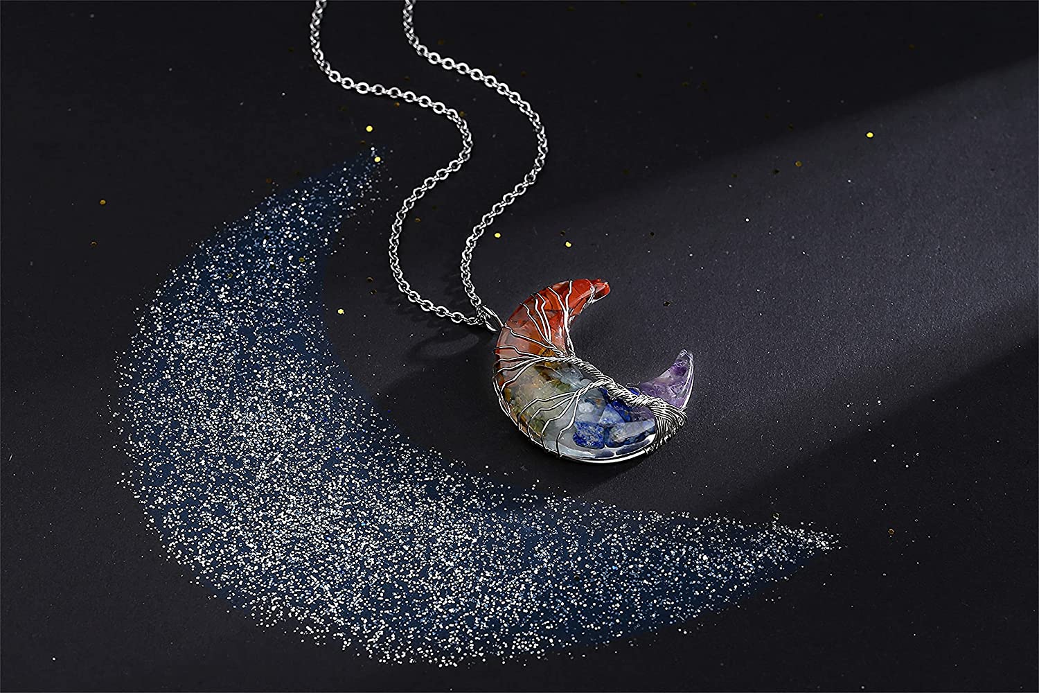 Collier demi-lune Arbre de vie