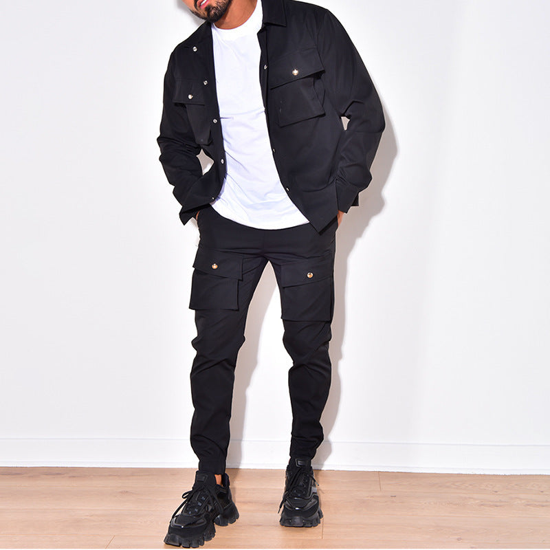 Costume Homme à Deux Pièces Polyester Fonctionnel Élégant 1