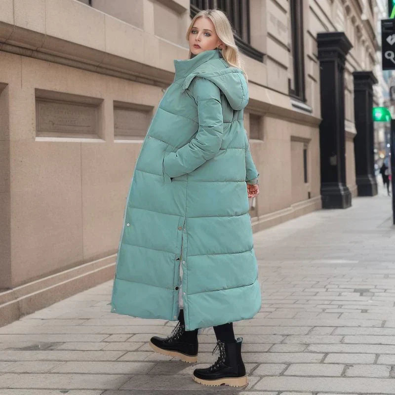 Variant image for Veste d'Hiver Femme Longue Chaude en Mélange de Polyester et Laine-15