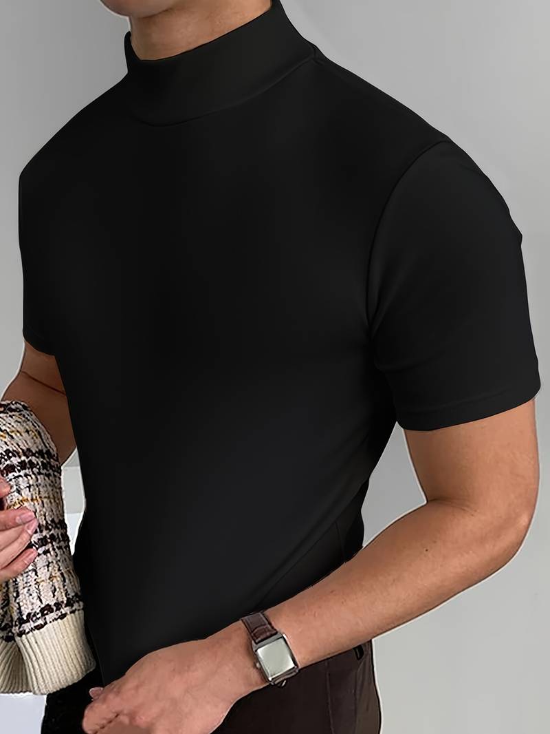 Variant image for Tee Shirt Homme Col Haut Élégant 100% Coton-8