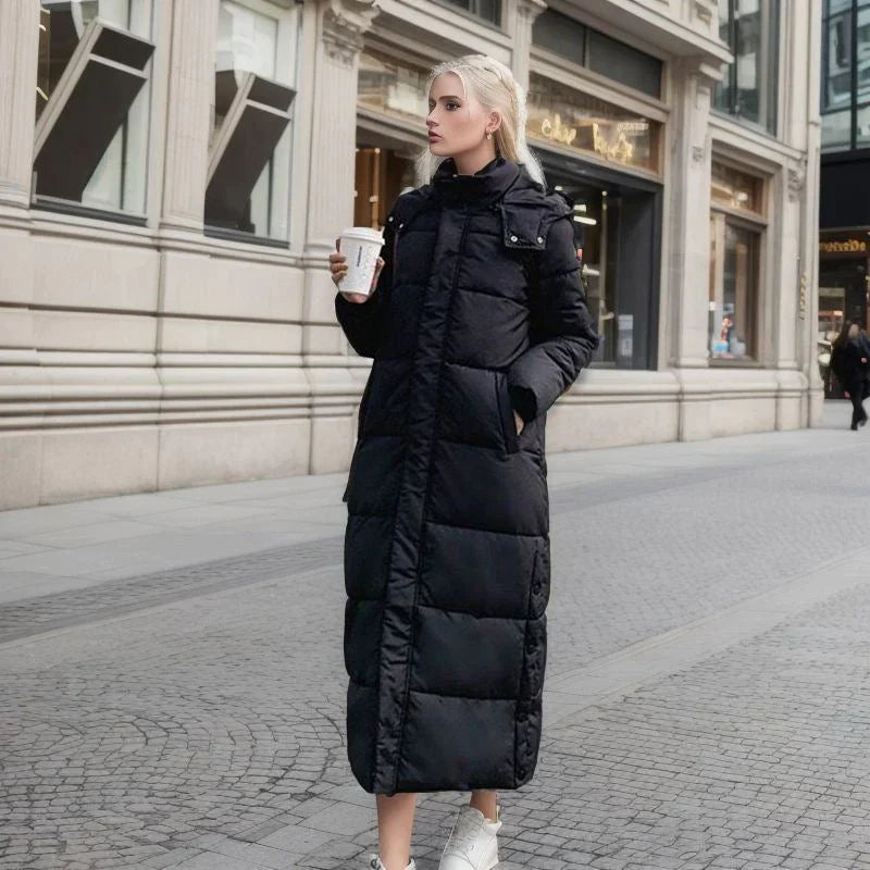 Variant image for Veste d'Hiver Femme Longue Chaude en Mélange de Polyester et Laine-22