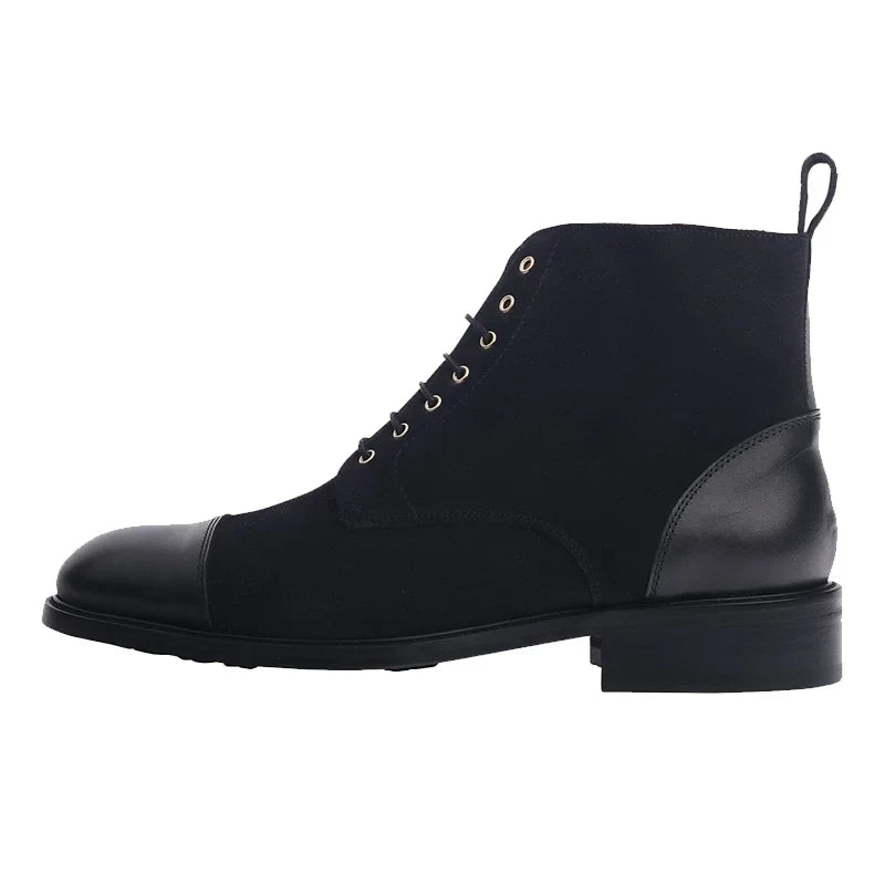Bottes Hiver Homme Cuir Élégantes pour Toutes Occasions-4