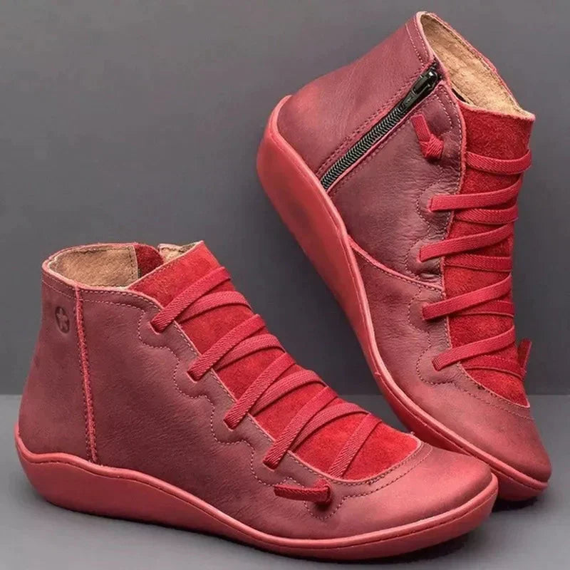 Bottes Hiver Femme Confortables Imperméables en Cuir Synthétique avec Soutien Optimal 3
