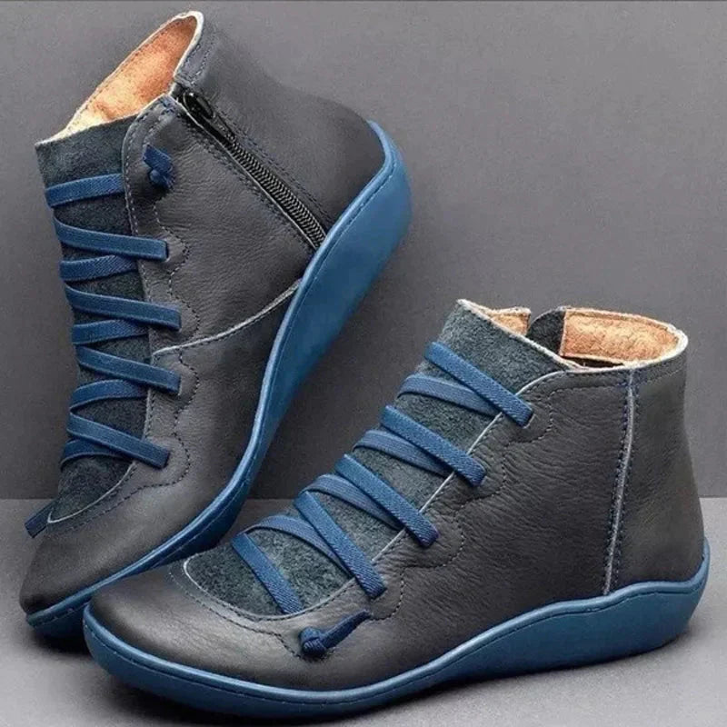 Bottes Hiver Femme Confortables Imperméables en Cuir Synthétique avec Soutien Optimal 5