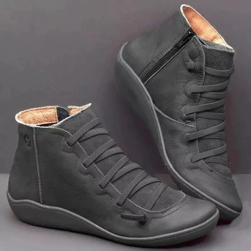 Bottes Hiver Femme Confortables Imperméables en Cuir Synthétique avec Soutien Optimal 4