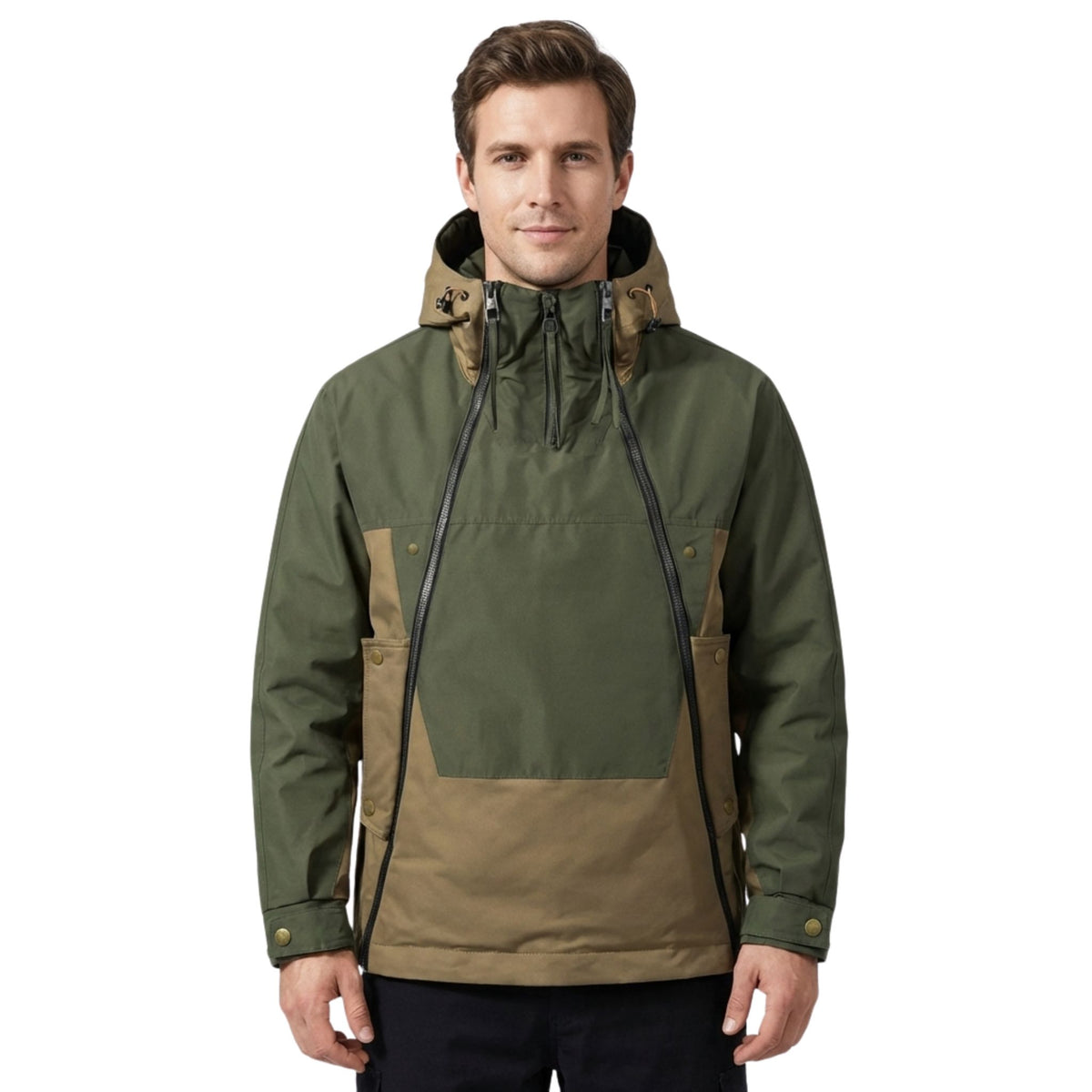 Veste Homme Anorak Décontractée Rembourrée avec Poches