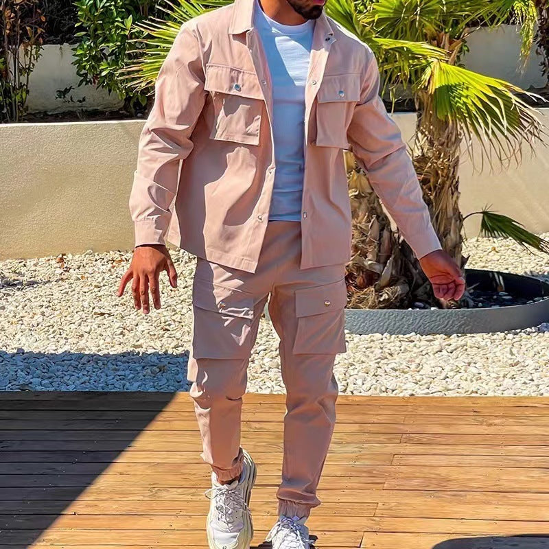 Costume Homme à Deux Pièces Polyester Fonctionnel Élégant 4