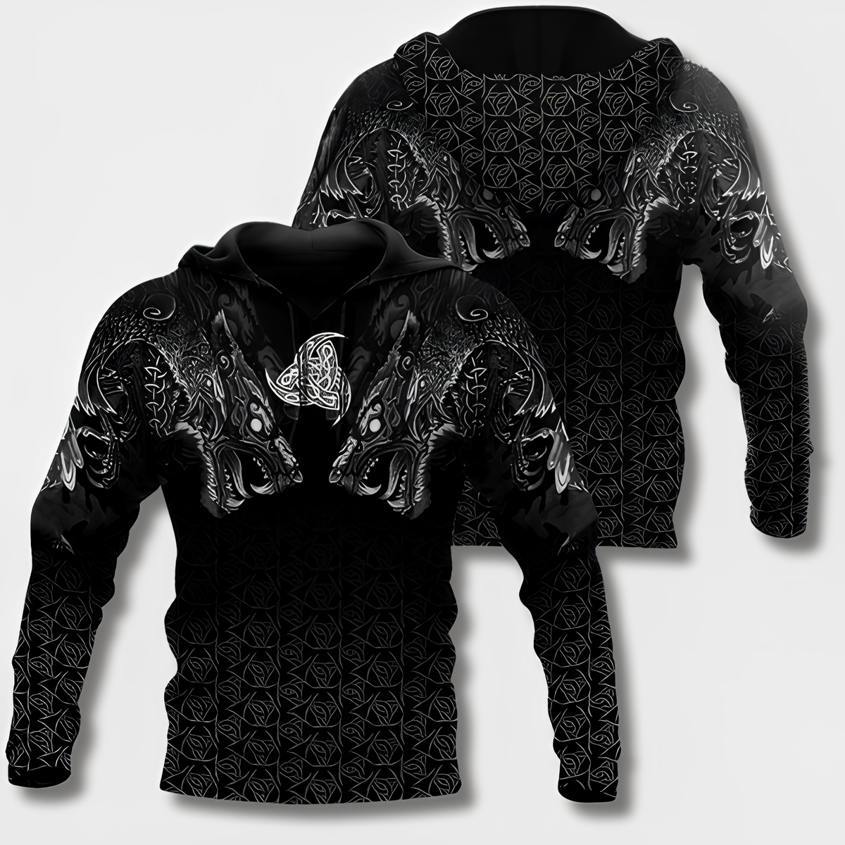 Variant image for Sweat À Capuche Homme Style Viking Confortable Mélange Coton Polyester-1