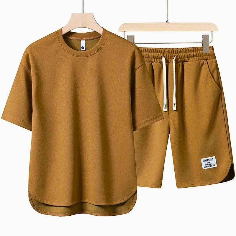 Ensemble Été Homme Deux Pièces Coton Élégant et Confortable 2