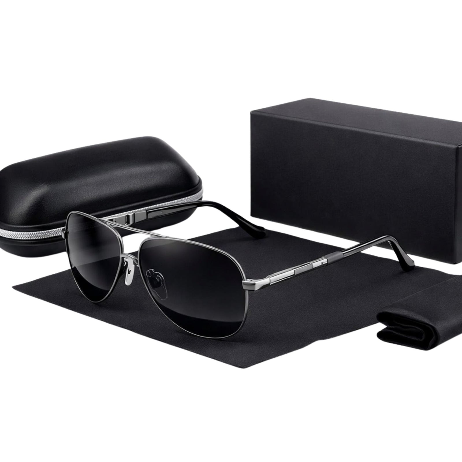 Lunettes de soleil polarisantes Vintage en aluminium pour hommes