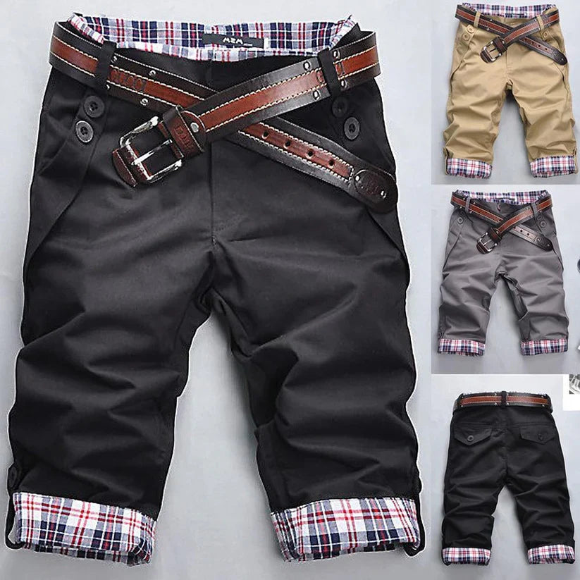 Short Cargo Homme Confortable avec Poches en Coton-5