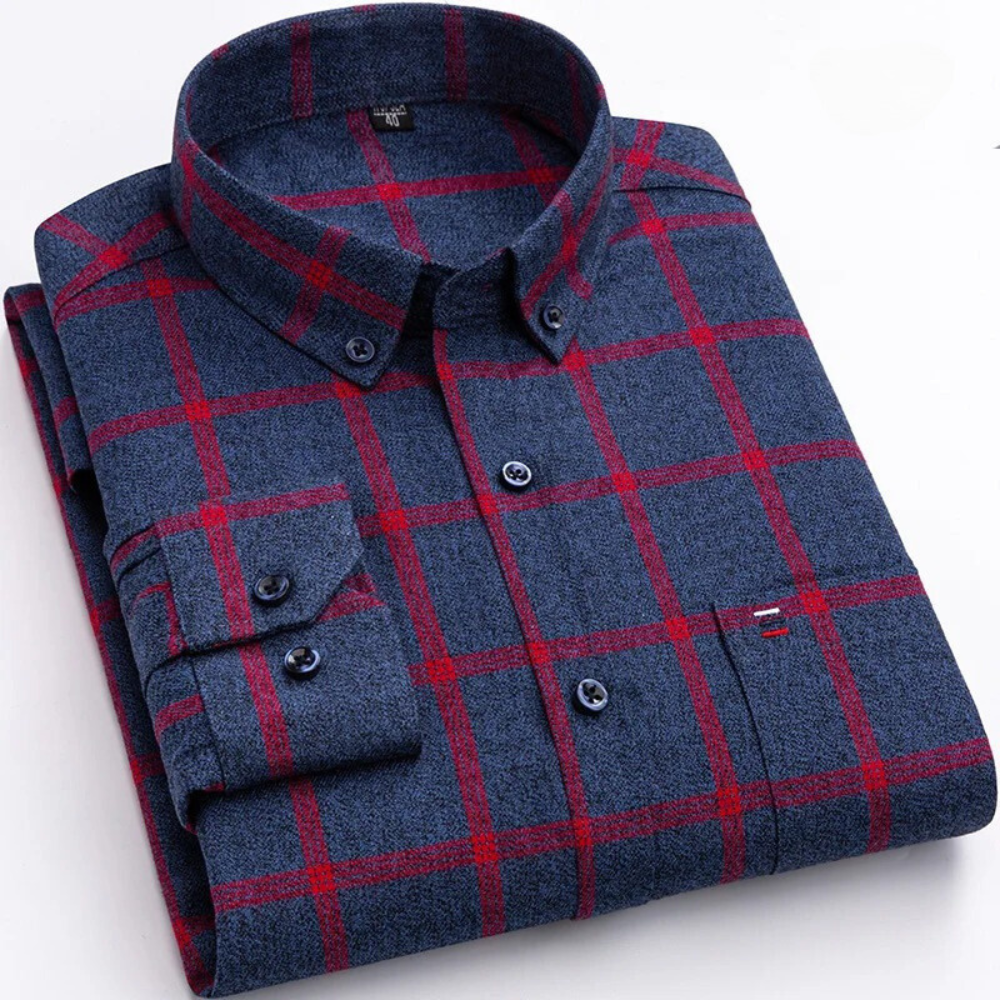 Chemise Homme Carreaux Ajustée 100% Coton-2