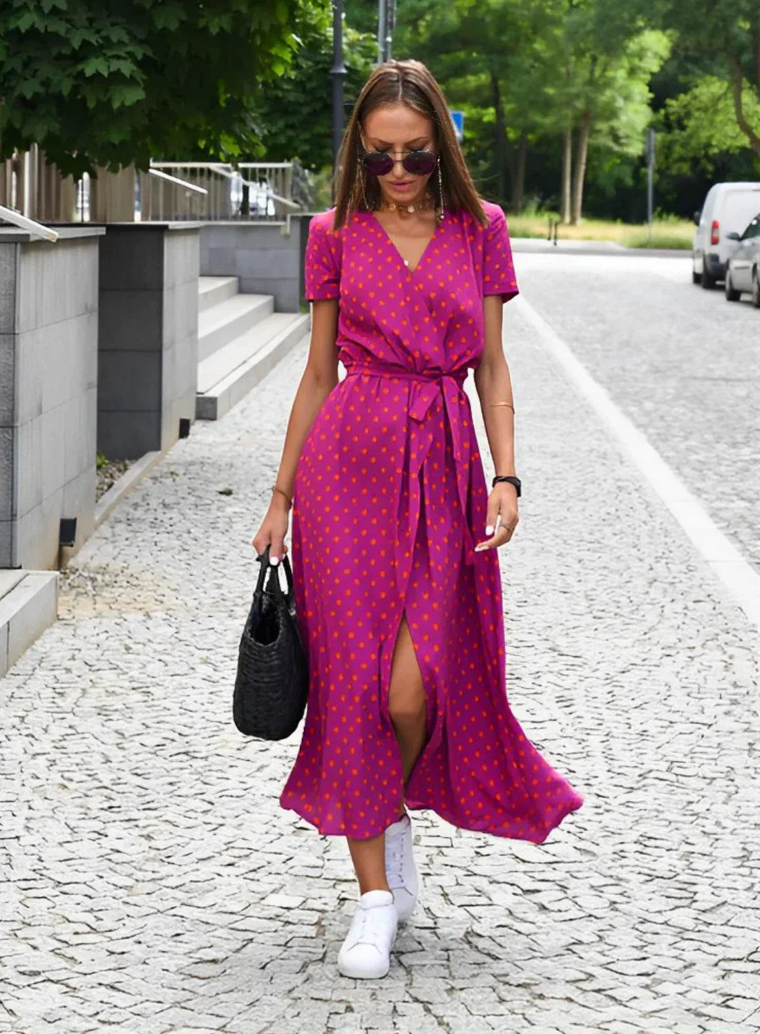 Variant image for Robe Longue Femme Imprimé Floral Coton Aéré-17