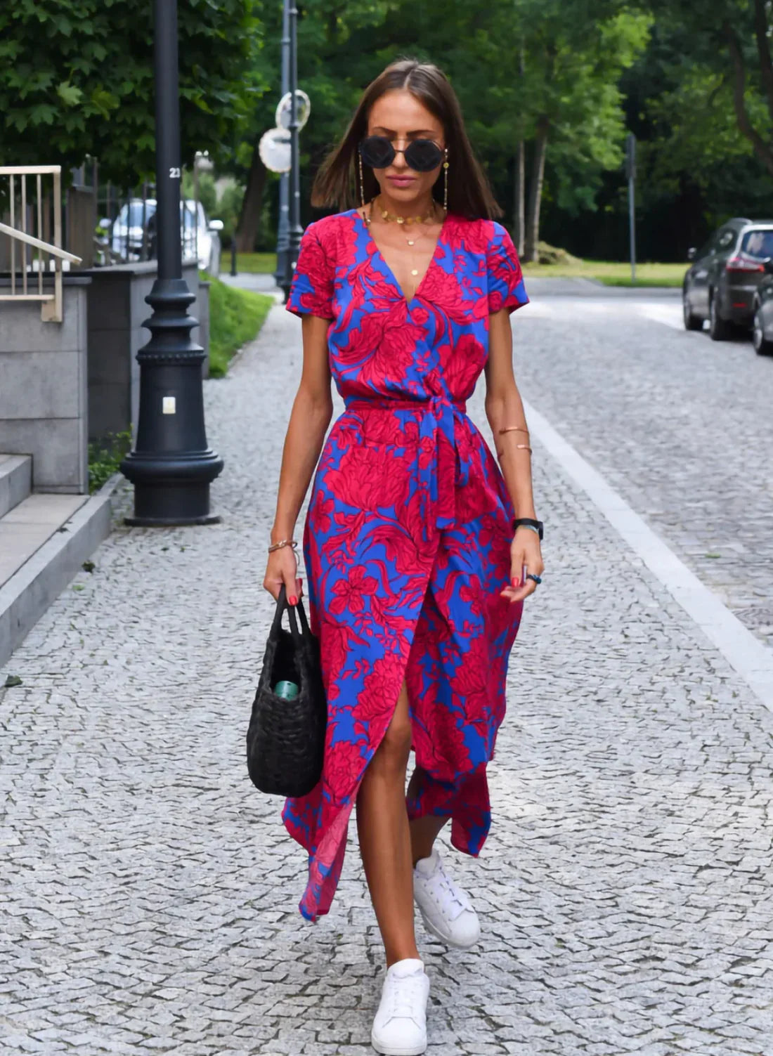 Variant image for Robe Longue Femme Imprimé Floral Coton Aéré-9