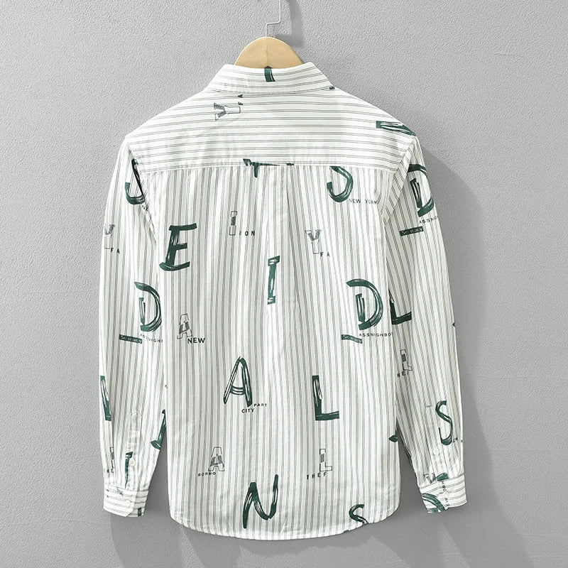 Chemise Homme Décontractée à Rayures en Coton 2
