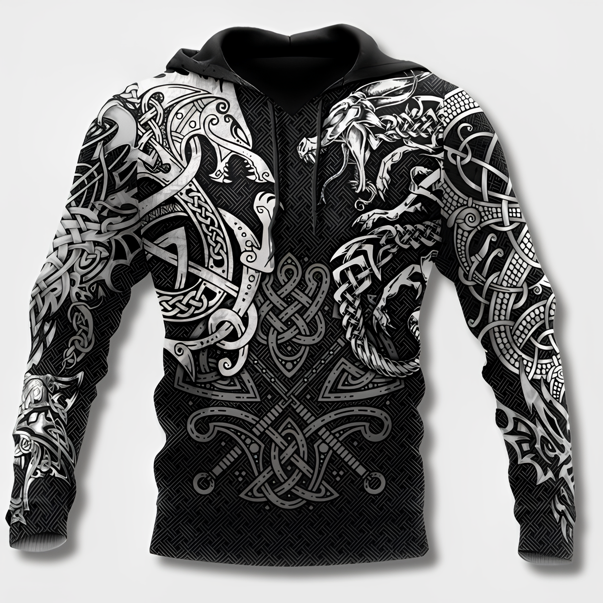 Variant image for Sweat À Capuche Homme Style Viking Confortable Mélange Coton Polyester-15