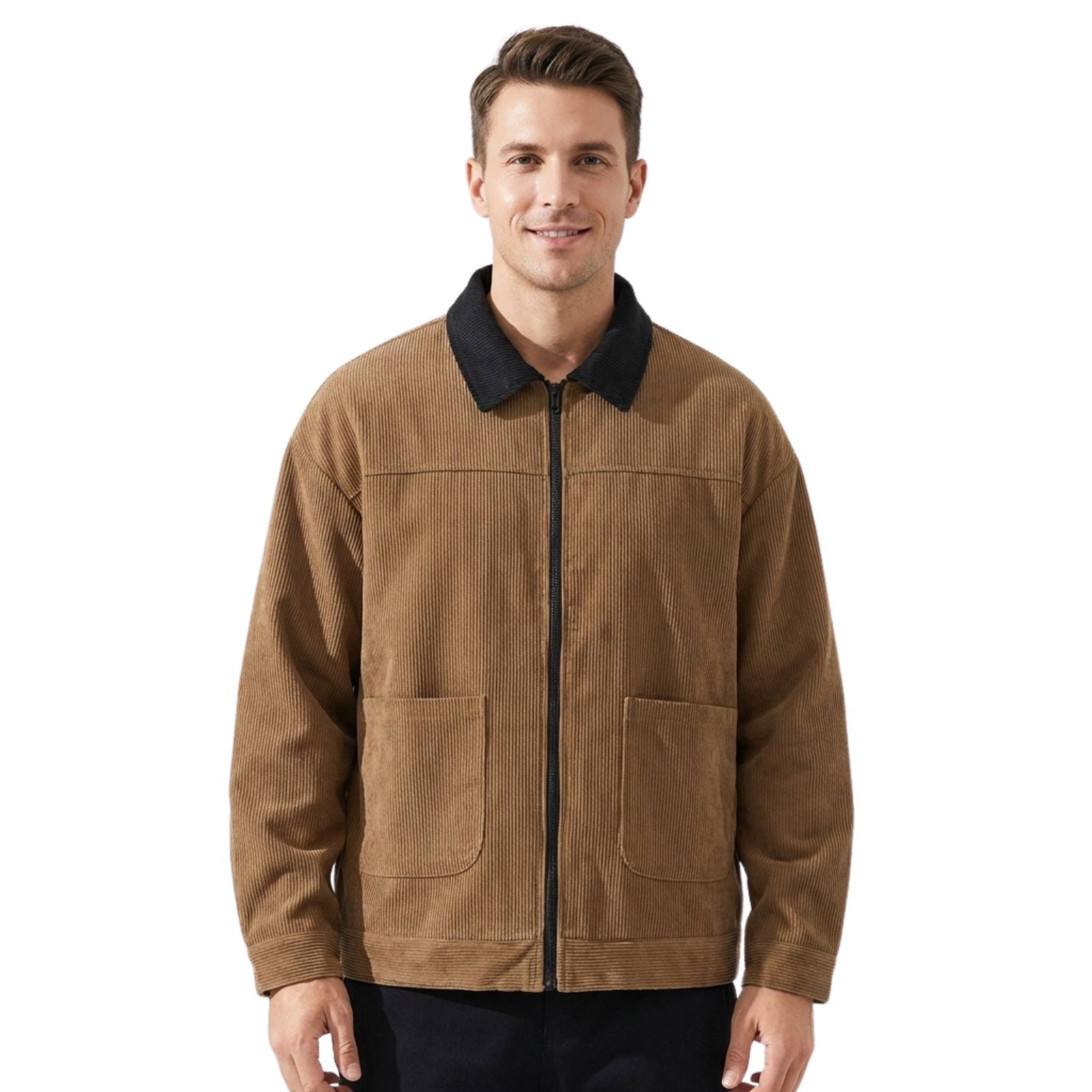 Veste pour Homme en Velours Côtelé Color Block