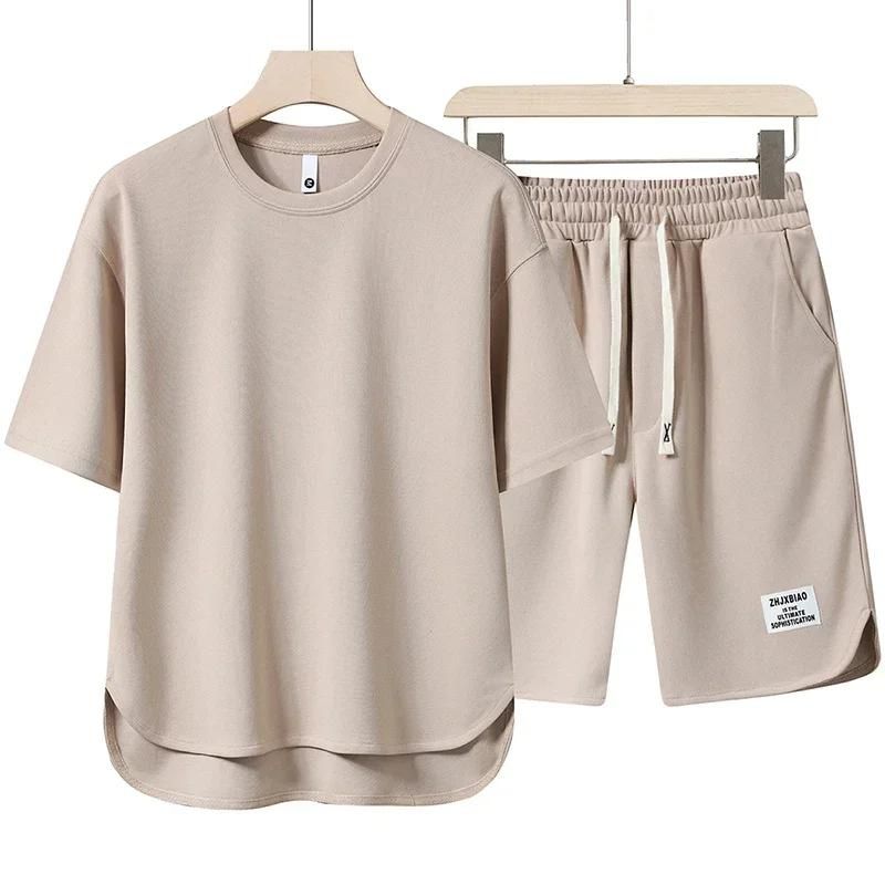 Ensemble Été Homme Deux Pièces Coton Élégant et Confortable 3
