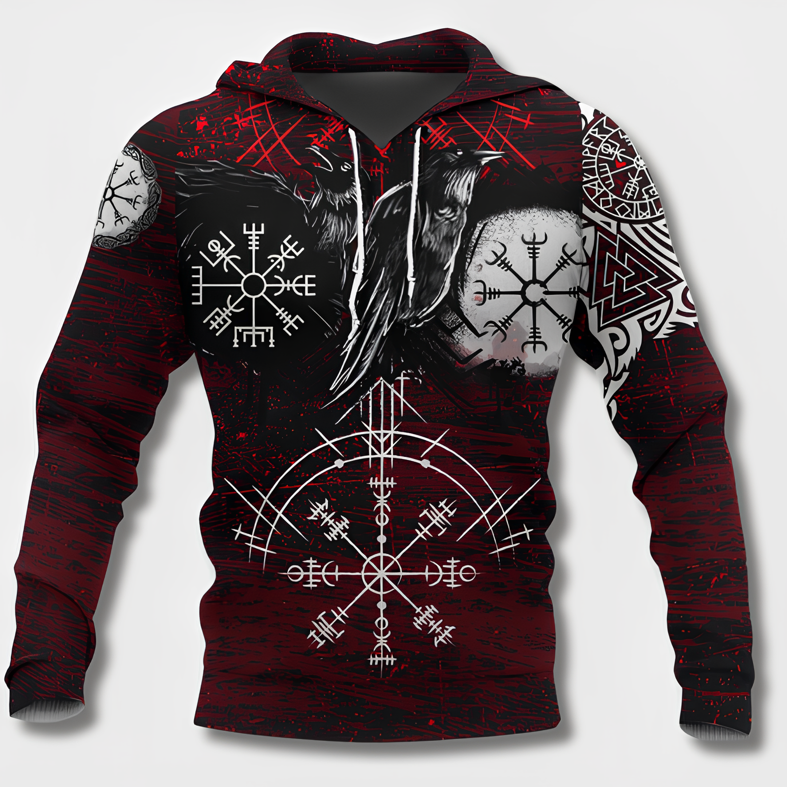 Variant image for Sweat À Capuche Homme Style Viking Confortable Mélange Coton Polyester-17
