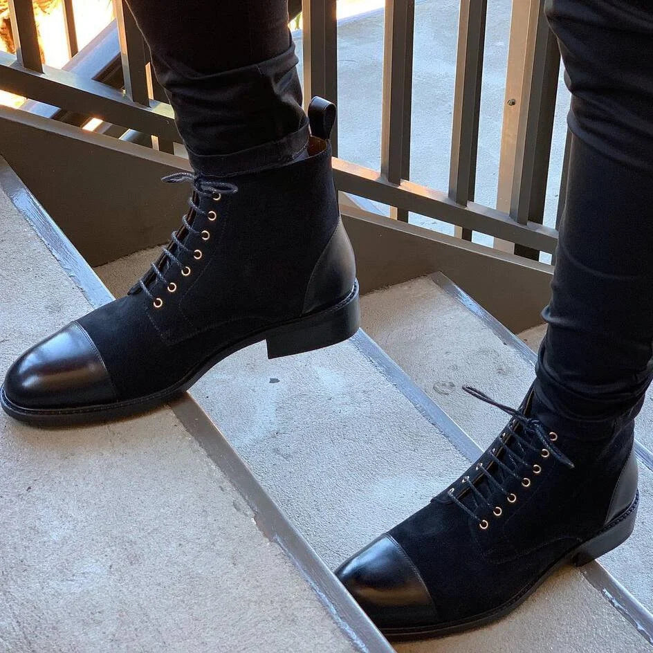 Bottes Hiver Homme Cuir Élégantes pour Toutes Occasions-2