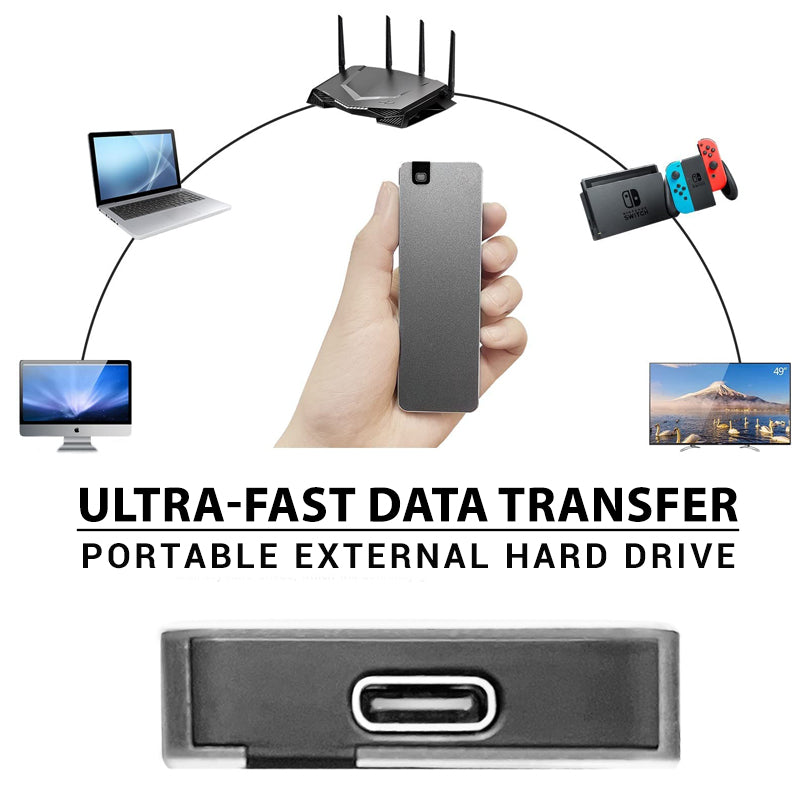 Disque Dur Externe SSD 1 To Argent Compact Portable-4