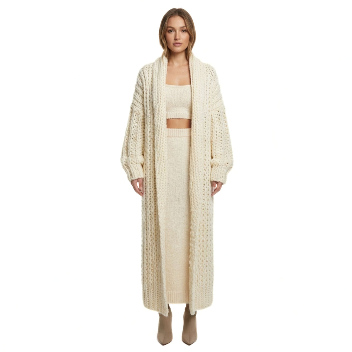 Cardigan Femme Col Châle Chic avec Manches Cloche