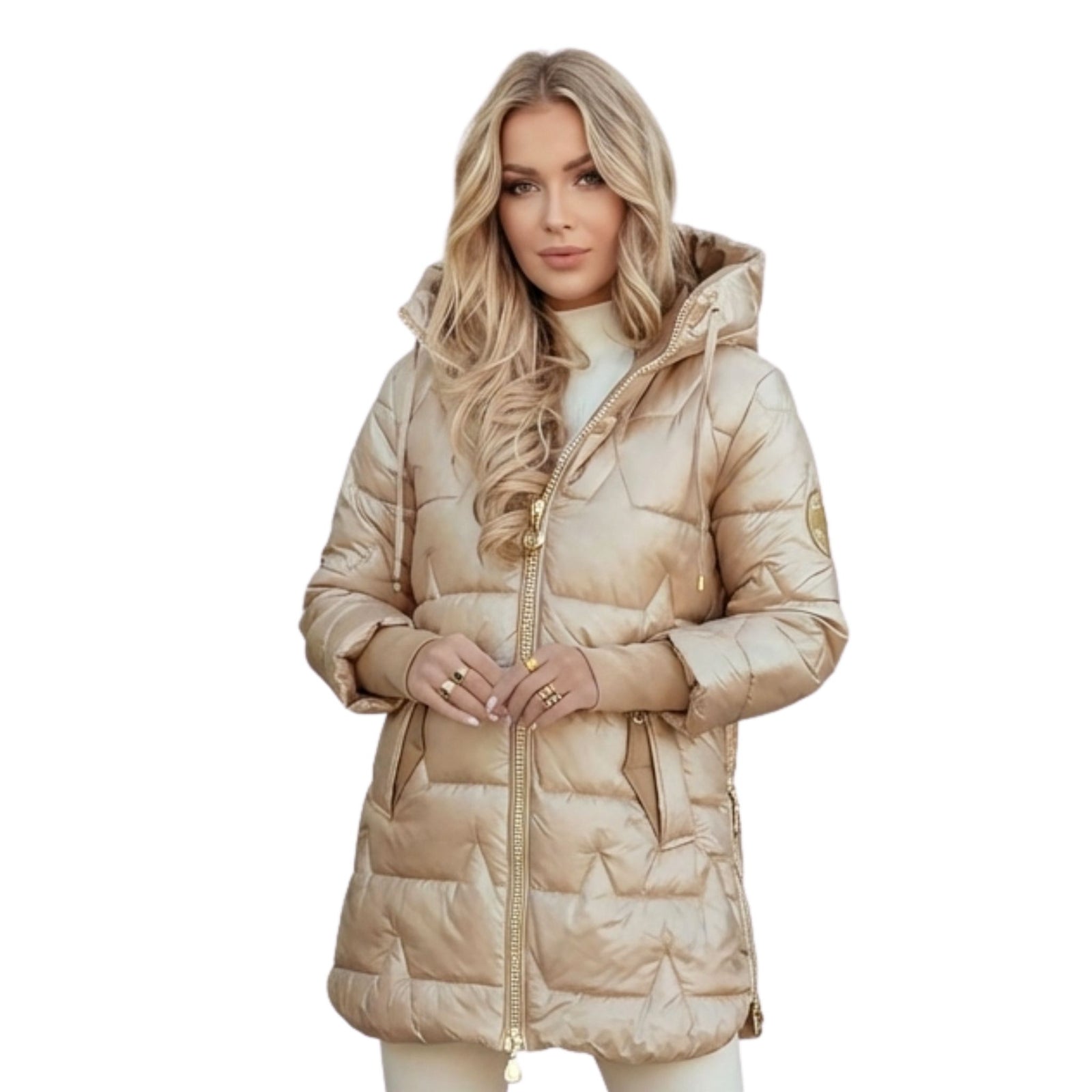 Manteau d'hiver pour femmes avec capuche