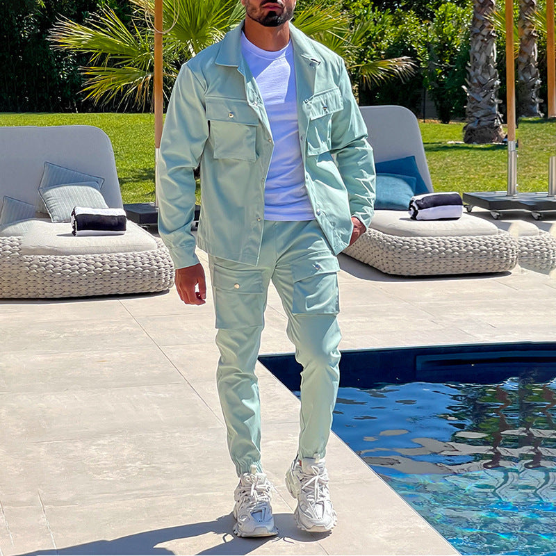 Costume Homme à Deux Pièces Polyester Fonctionnel Élégant 3