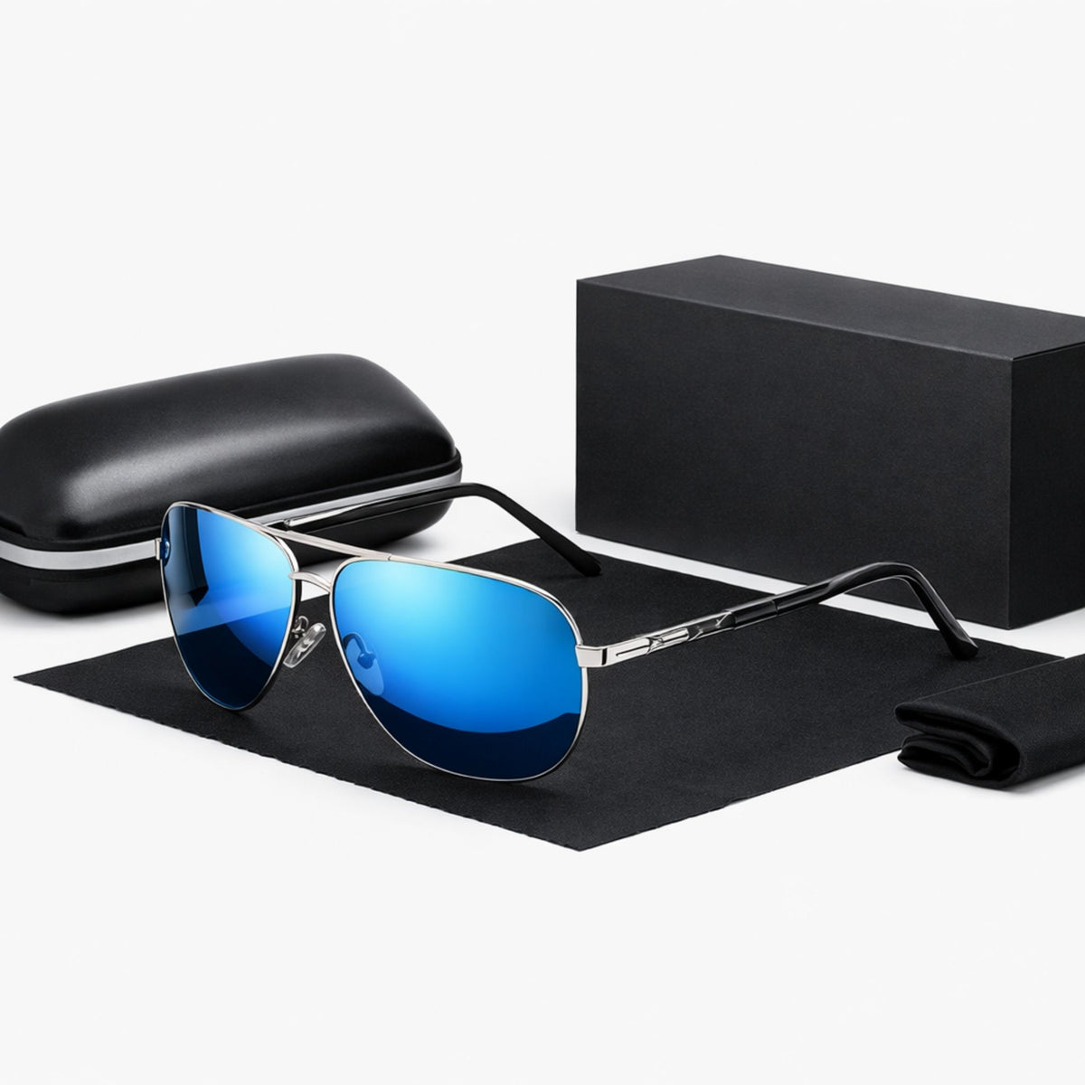Lunettes de soleil polarisantes Vintage en aluminium pour hommes