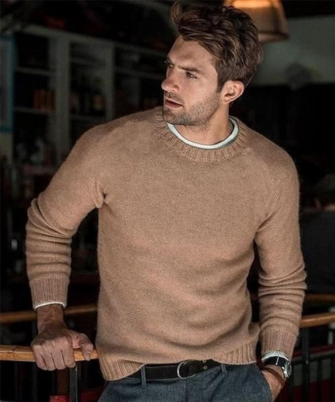 Pull Homme Style Italien en Coton Doux et Élégant-2