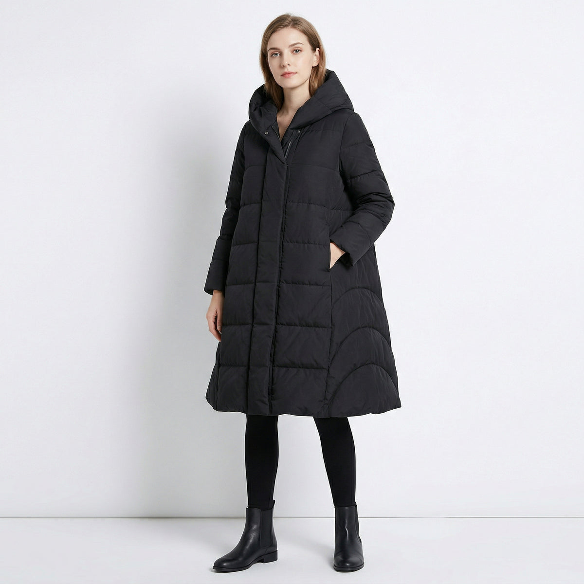 Manteau d'hiver à capuche tendance
