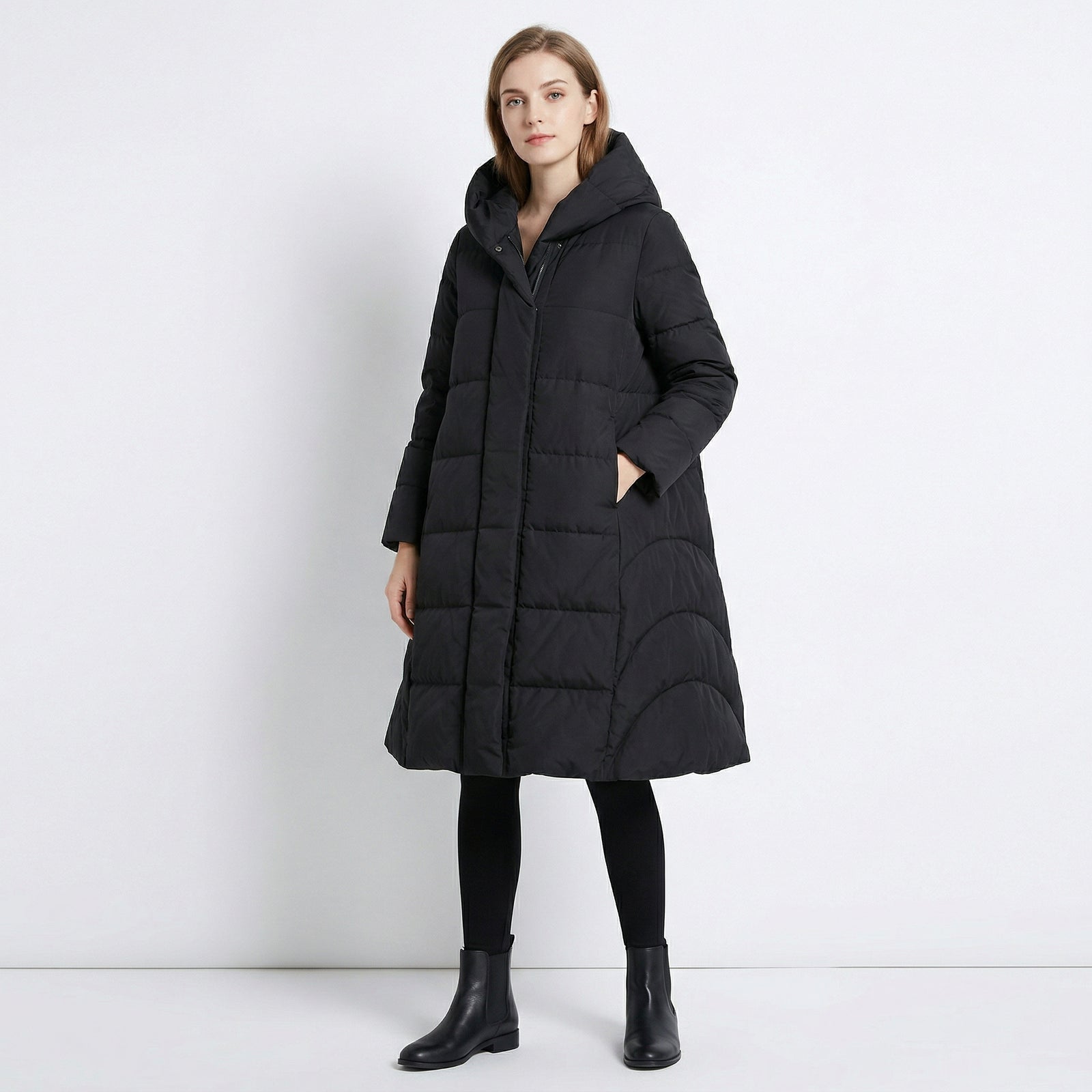 Manteau d'hiver à capuche tendance