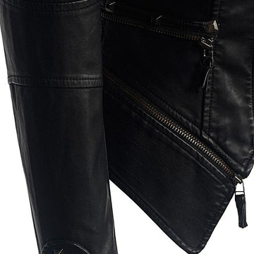 Veste en Cuir Femme Classique Élégante en Cuir Véritable-3