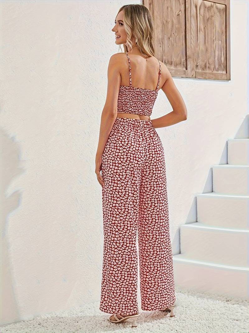 Ensemble Femme Décontracté Floral 100% Coton-3