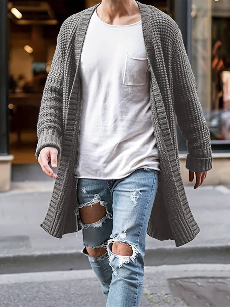 Variant image for Cardigan Homme Classique en Tricot Acrylique-1