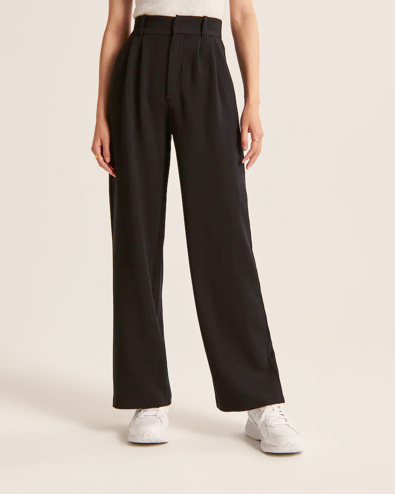 Variant image for Pantalon Fluide Femme Large en Polyester Élastique-9