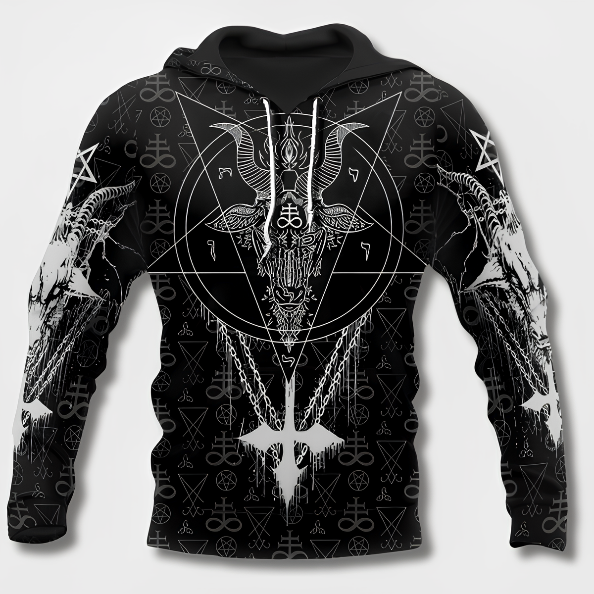 Variant image for Sweat À Capuche Homme Style Viking Confortable Mélange Coton Polyester-49