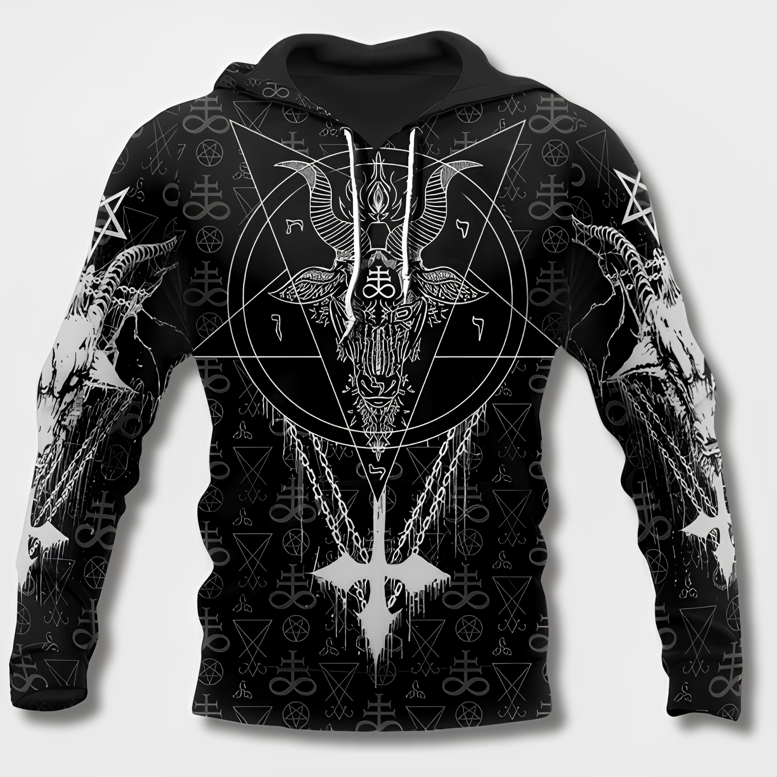 Variant image for Sweat À Capuche Homme Style Viking Confortable Mélange Coton Polyester-49